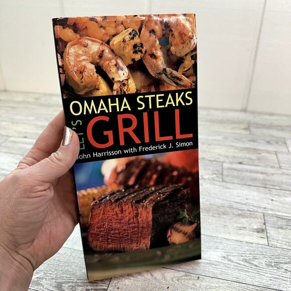 Omaha Steaks - Let's‎ Grill Hardcover Cookbook - by Simon & Harrisson BBQ - Picture 1 of 16